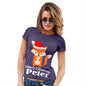 Santa Hat Fox Personalised Women's T-Shirt 