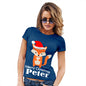 Santa Hat Fox Personalised Women's T-Shirt 