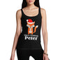 Santa Hat Fox Personalised Women's Tank Top