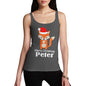 Santa Hat Fox Personalised Women's Tank Top