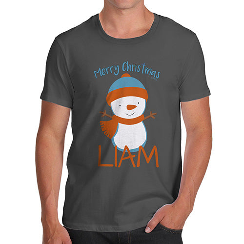 Christmas Snowman Personalised Men's T-Shirt