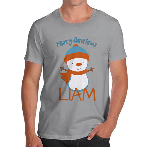 Christmas Snowman Personalised Men's T-Shirt