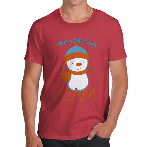 Christmas Snowman Personalised Men's T-Shirt