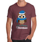 Christmas Owl Personalised Men's T-Shirt