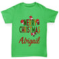 Merry Christmas Personalised Boy's T-Shirt