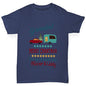 Personalised Merry Christmas Caravan Girl's T-Shirt 