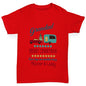Personalised Merry Christmas Caravan Girl's T-Shirt 