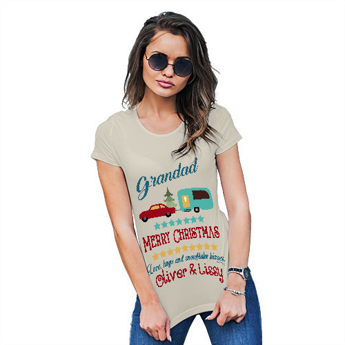 Personalised Merry Christmas Caravan Women's T-Shirt 
