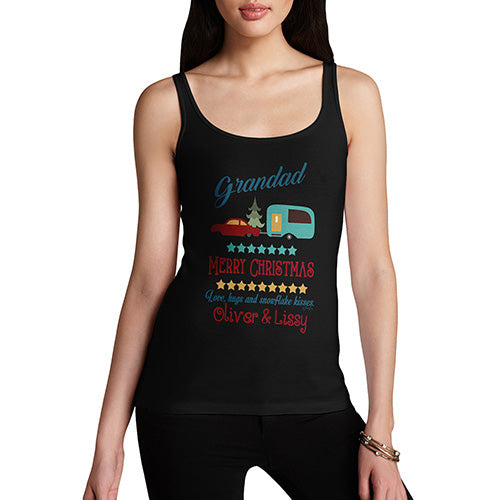 Personalised Merry Christmas Caravan Women's Tank Top