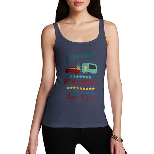 Personalised Merry Christmas Caravan Women's Tank Top