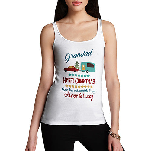 Personalised Merry Christmas Caravan Women's Tank Top