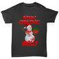 Merry Christmas Snowman Personalised Girl's T-Shirt 