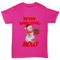 Merry Christmas Snowman Personalised Girl's T-Shirt 