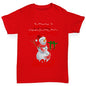Merry Christmas Snowman Personalised Girl's T-Shirt 