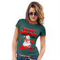 Merry Christmas Snowman Personalised Women's T-Shirt 