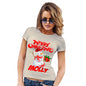Merry Christmas Snowman Personalised Women's T-Shirt 