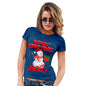 Merry Christmas Snowman Personalised Women's T-Shirt 