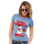 Merry Christmas Snowman Personalised Women's T-Shirt 