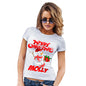 Merry Christmas Snowman Personalised Women's T-Shirt 