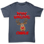 Merry Christmas Reindeer Personalised Boy's T-Shirt