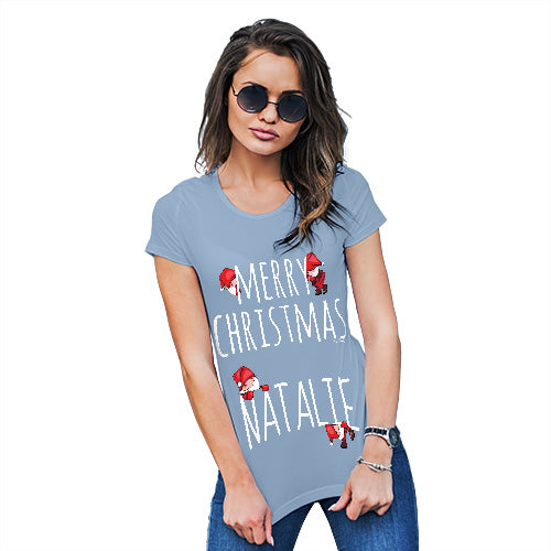 Merry Christmas Santa's Elves Personalised Women's T-Shirt 