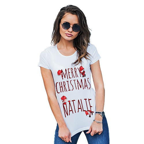 Merry Christmas Santa's Elves Personalised Women's T-Shirt 