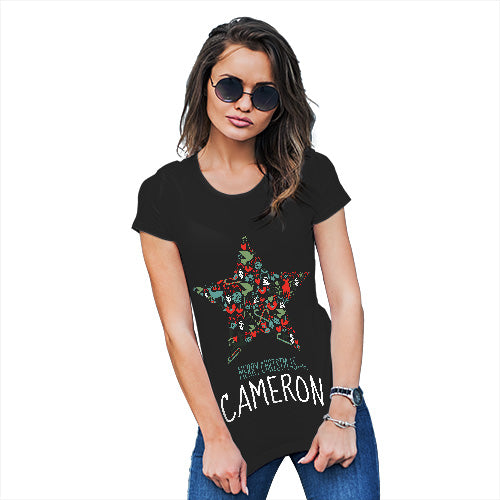Merry Christmas Beautiful Star Personalised Women's T-Shirt 
