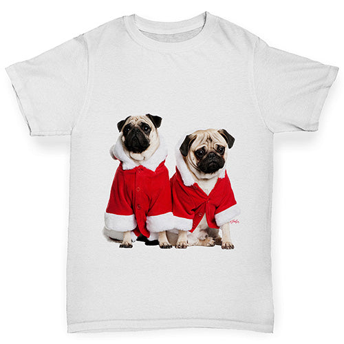 Christmas Pugs Santa Boy's T-Shirt