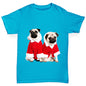 Christmas Pugs Santa Girl's T-Shirt 