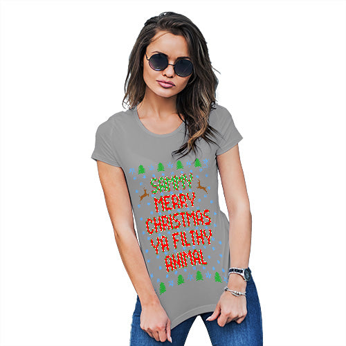 Merry Christmas Ya Filthy Animal Personalised Women's T-Shirt 