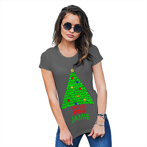 Merry Christmas Periodic Table Geek Personalised Women's T-Shirt 
