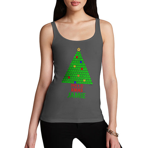 Merry Christmas Periodic Table Geek Personalised Women's Tank Top