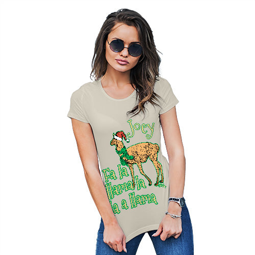 Fa La Llama Funny Christmas Personalised Women's T-Shirt 