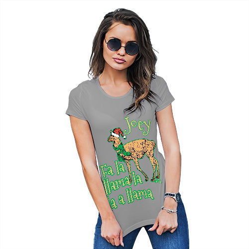 Fa La Llama Funny Christmas Personalised Women's T-Shirt 