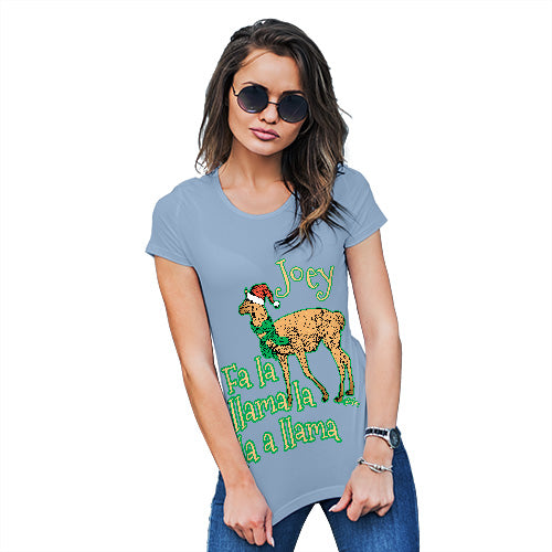 Fa La Llama Funny Christmas Personalised Women's T-Shirt 