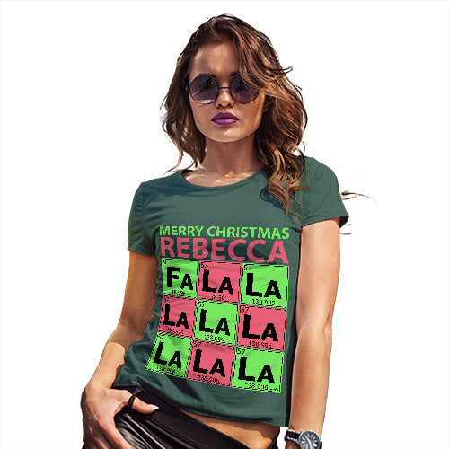 Periodic Table Fa La La Christmas Geek Personalised  Women's T-Shirt 