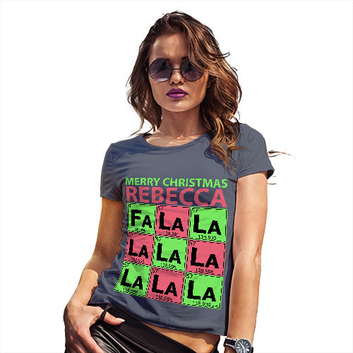 Periodic Table Fa La La Christmas Geek Personalised  Women's T-Shirt 