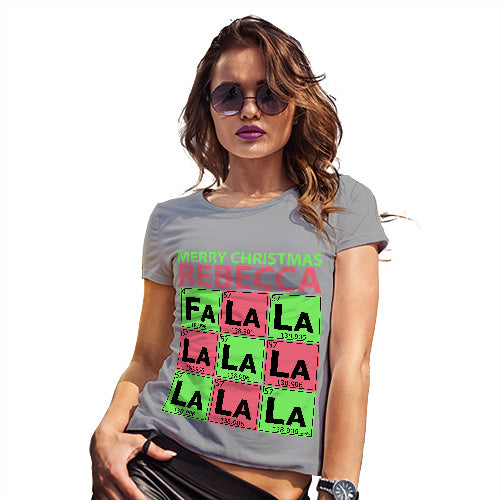 Periodic Table Fa La La Christmas Geek Personalised  Women's T-Shirt 