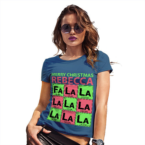Periodic Table Fa La La Christmas Geek Personalised  Women's T-Shirt 