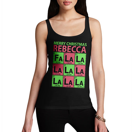 Periodic Table Fa La La Christmas Geek Personalised  Women's Tank Top