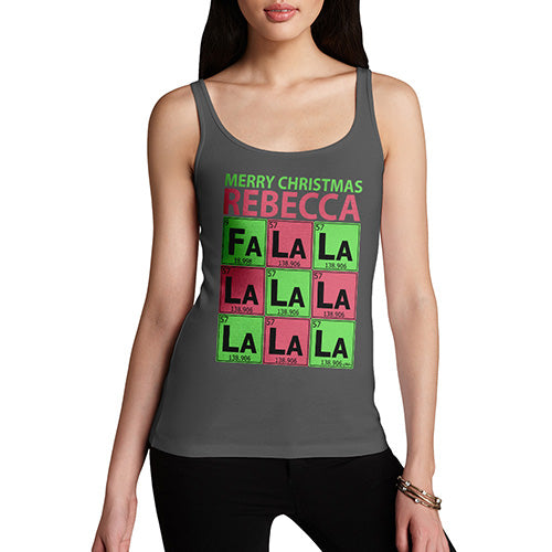 Periodic Table Fa La La Christmas Geek Personalised  Women's Tank Top