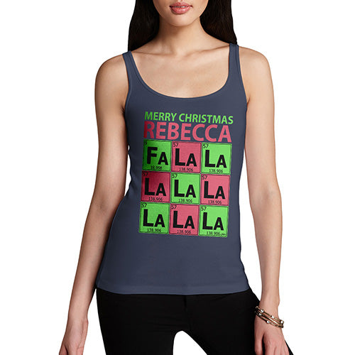 Periodic Table Fa La La Christmas Geek Personalised  Women's Tank Top