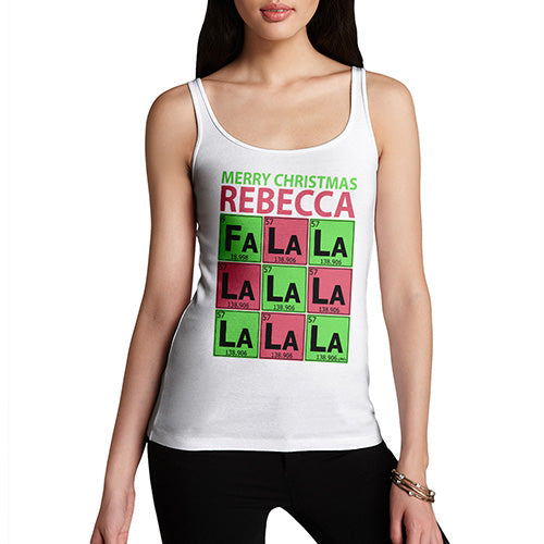 Periodic Table Fa La La Christmas Geek Personalised  Women's Tank Top