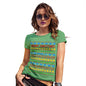 Merry Christmas Colourful Pattern Personalised Women's T-Shirt 