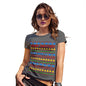 Merry Christmas Colourful Pattern Personalised Women's T-Shirt 