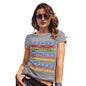 Merry Christmas Colourful Pattern Personalised Women's T-Shirt 