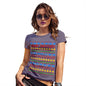 Merry Christmas Colourful Pattern Personalised Women's T-Shirt 