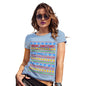 Merry Christmas Colourful Pattern Personalised Women's T-Shirt 