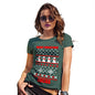 Merry Christmas Snowmen Pattern Personalised Women's T-Shirt 