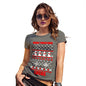 Merry Christmas Snowmen Pattern Personalised Women's T-Shirt 